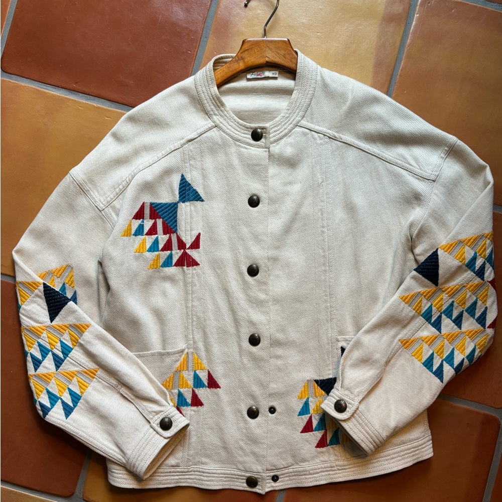 Faherty X Yellowtail Collab Native Bomber Jacket Size Medium